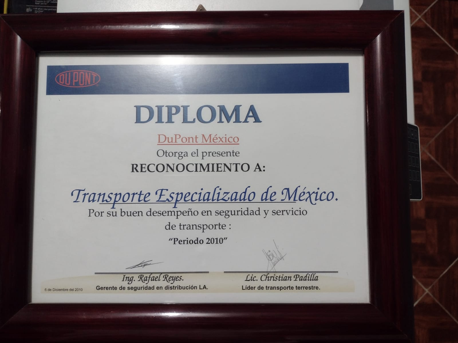 Reconocimientos DuPont